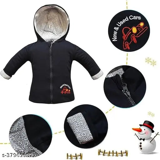 Reverse-style kids' jacket with animals print, full sleeves, cotton material