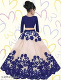 Embroidered net kids lehenga with three-quarter sleeves, semi-stitched, Indian handcrafted children's traditional clothing