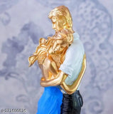 Romantic Couple Showpiece Set, 15cm x 42cm x 12cm, polyresin, Love Statues for Couples, Multicolor and neutral, ideal romantic gift, Made in India