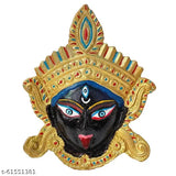 Handcrafted metal statue of Goddess Kali Maa for negative energy manipulation, ideal for Pooja room or home decor. High-quality Indian-made item with customer satisfaction guarantee. Easily cleaned with dry cotton cloth