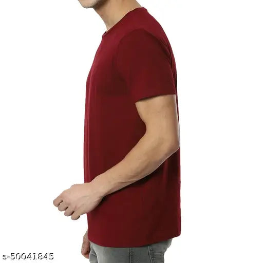 Classic cotton short-sleeved men's t-shirts, rich kotha hue, India origin