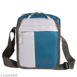 Green and white sling bag, adjustable strap, Torqueswhitecross design