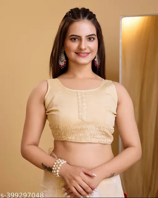 Charvi refined saree in premium net fabric with embroidery work, un-stitched blouse in Bangalori silk - Indian designer wear