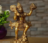 Brass Hanuman idol by Shri Balaji Sarkar, protects from negative energy for luck and prosperity