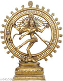 Pure brass Natraj Shiva God Idol (1kg), intricate dancing figure of divine deity from India