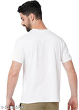 Akhilesh Yadav Men's Cotton Blend T-Shirt, printed with net pattern, short sleeves, comfortable fit, various sizes available
