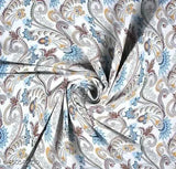 Premium quality cotton-blend ethnic motif fitted bedsheet, soft and superfine, ideal for adults in summer, comes with 2 pillow covers, originates from India. (123 characters)