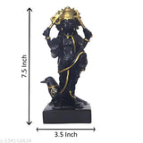 Marble dust dev Shani idol, durable handicraft showpiece (20cm x 10cm x 10cm), for spiritual Vastu decoration