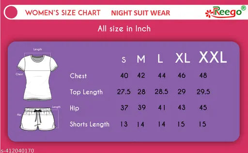 PREEGO women's lavender cotton printed nightsuit set (S, M, L, XL, XXL), featuring a half-sleeve top and shorts in a solid print design, made in India