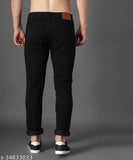 Black cotton blend jeans, stylish fit by Zaysh - made in India