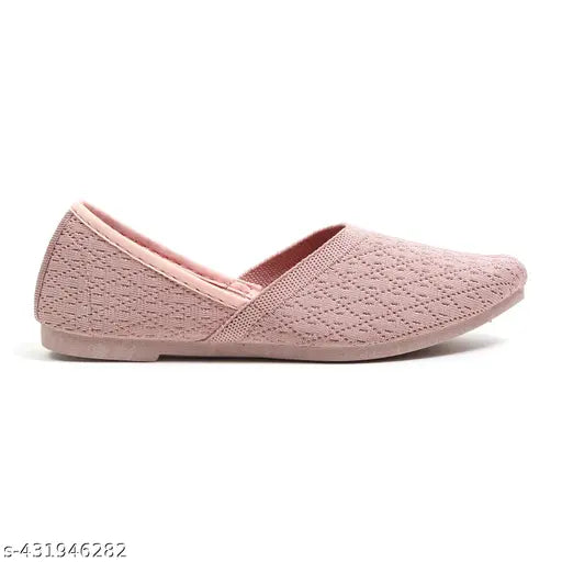 Women's party shoes, pink suede slippers with decorative detailing, fashionable, footwear, elegant