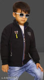 Black boys jacket, childrens coat, zip front closure