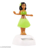 Plastic dancing doll for car dashboard, office study room table. Includes solar-powered flower, bobblehead dolls, lucky cat figurines, Funko Pop! vinyl figures, hula girl, India origin