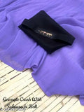 Deep purple Jaguars Concept Crush saree with black belt detailing