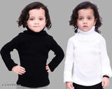Wool highneck sweaters pack of 2 - solid long sleeve kids clothing, multiple sizes available