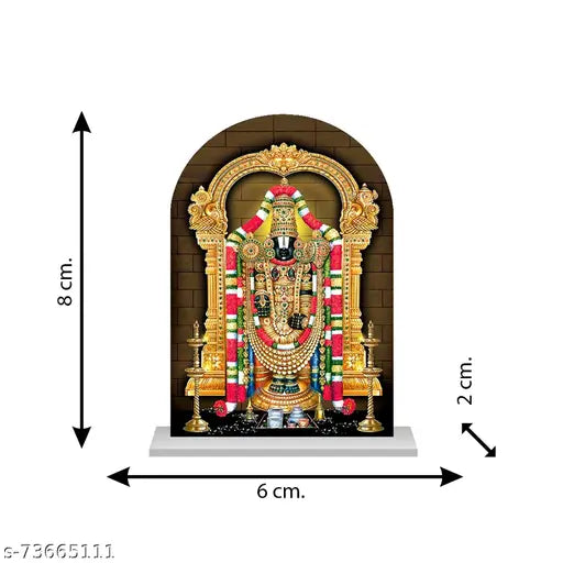 Tirupati Balaji acrylic idol, spiritual home decor gift, Indian religious sculpture for car or home
