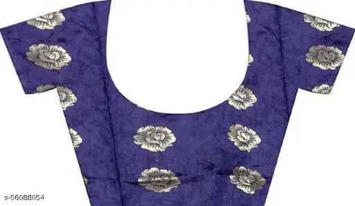 Free size chiffon embellished saree with jacquard blouse piece, ideal for casual outings, weddings, and festivals. Hand wash separately in cold water