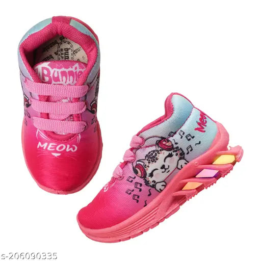 Led leight walking shoes, cat character design, suitable for bunnies, boys and girls, aged 1-4 years