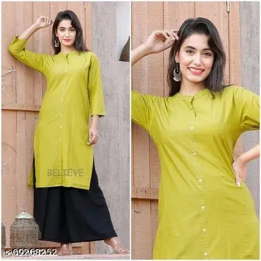 Womens straight cut cotton kurta