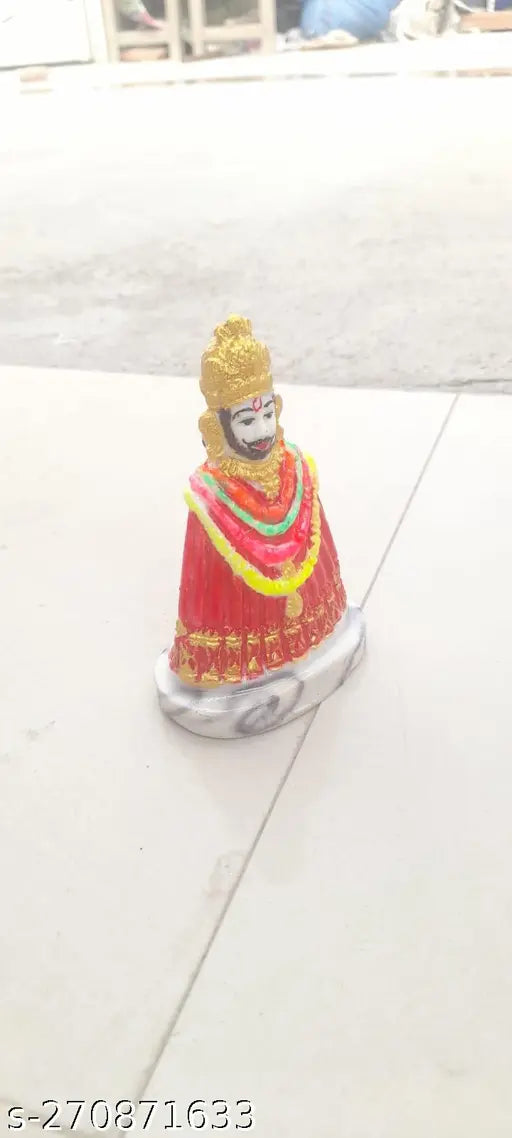 Multicolor marble Lord Khatu Shyam Ji Idol Statue for spiritual home decor, symbolizing Hindu deity Shyam Dev
