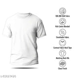 Trendy white cotton blend half sleeve lion print t-shirt for men, casual wear by Satrangi, India