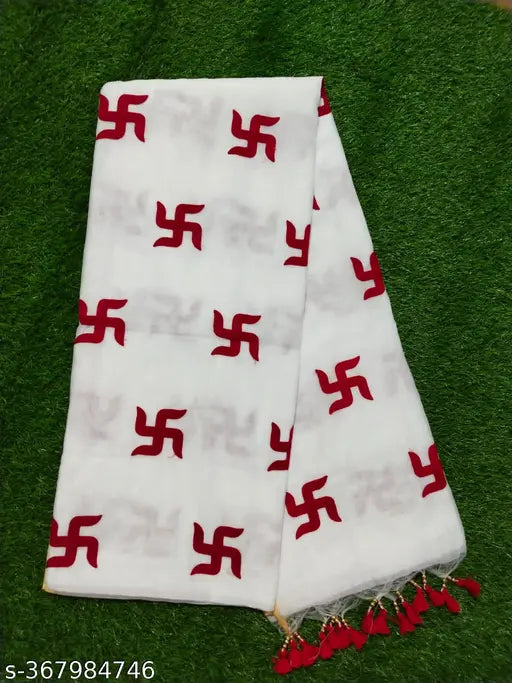 New trending designer saree in super net, printed blouse, ideal for Durga Puja, free size, 5.4m length