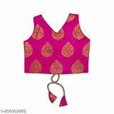 Agile Funky Kids Girls Lengha: Taffeta silk top, net lehenga and dupatta, self-design ruffle stitch, short sleeves, size 12-18 months