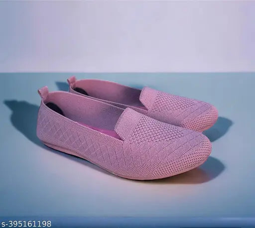 Purple embellished canvas loafers for women, stylish flat shoes with slip-on design, comfortable for casual wear