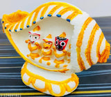 Marble handicraft of Lord Vignu, 14cmx11cmx1cm, Puri Jagannath dham showpiece