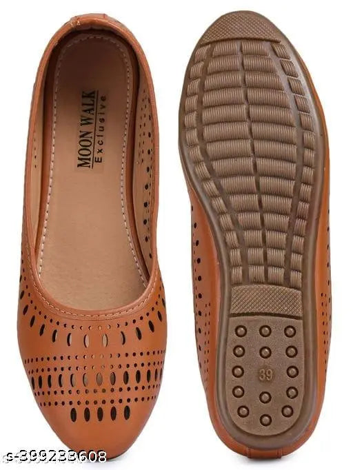 Synthetic Shirazee Fancy Belly, closed-back ballerina flats in various sizes (IND-5, IND-6, IND-7, IND-8, IND-9), made in India