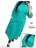 Rayon fashion pocket kurtis and Punjabi, solid combo, three-quarter sleeve length