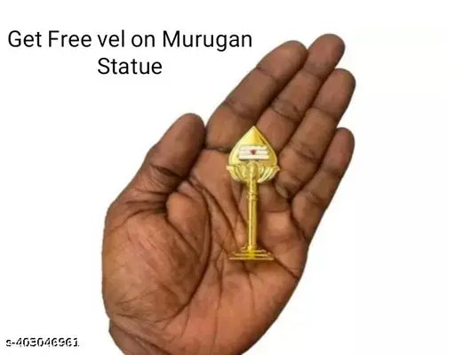 Resin Indian god idol, Vel Murugan, 1ft tall Anantasayana posture