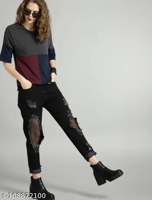 Colorblocked cotton chic crop tops for women and girls, India-origin fashion wardrobe essentials