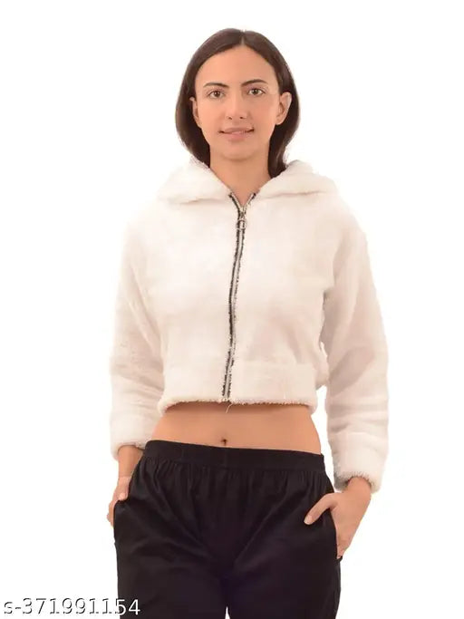 Wool solid-color Collerzip sweatshirt, long sleeves, size S (36in bust, 22in length) made in India