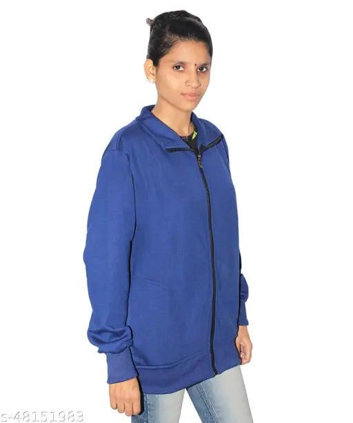 Soft fleece Pretty Fashionista women's sweatshirt, available in 7 sizes (L: Bust 40in, Length 25in), perfect for light winters and sun protection