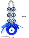 Blue Feng Shui Glass Evil Eye Showpiece for Home & Car - 7cm x 10cm x 7cm