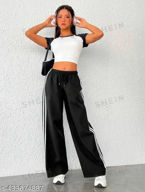 Women's white line athletic pants