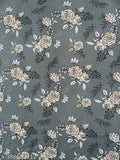 Blue strip elastic cotton double bedsheet set with floral pattern, includes 2 pillow covers (78x72in/198x182cm). Ideal for AC room, fits heavy mattresses up to 8 inches high. Hand wash recommended