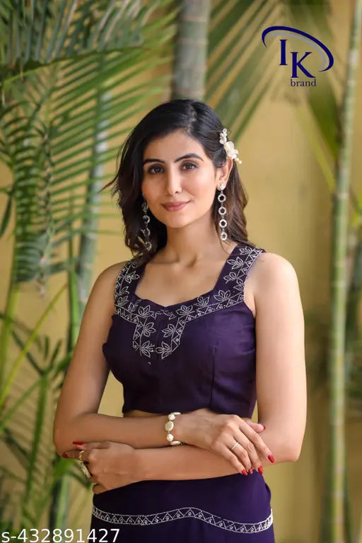 Dimond Wrok Saree in wine