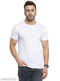Multicolor cotton blend round neck t-shirts (pack of 3) - great for formal & casual wear