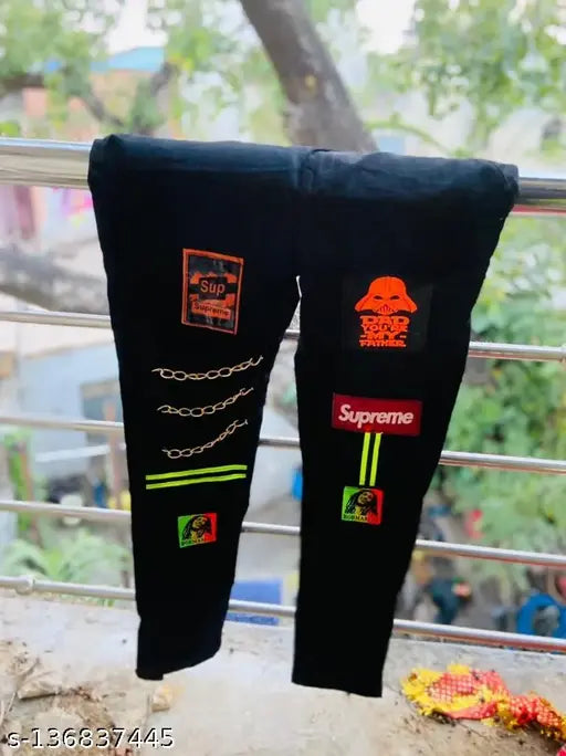 Premium denim men's jeans, trendy solid-colored style. Funky fit for waist size 28 and length 38 inches or waist size 30 and length 38 inches, origin India
