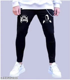 Men's black denim KING jeans, latest designer slim fit with solid and placement print, sizes 28, 30, 32 (waist: 28-36in, length: 40in), Indian origin