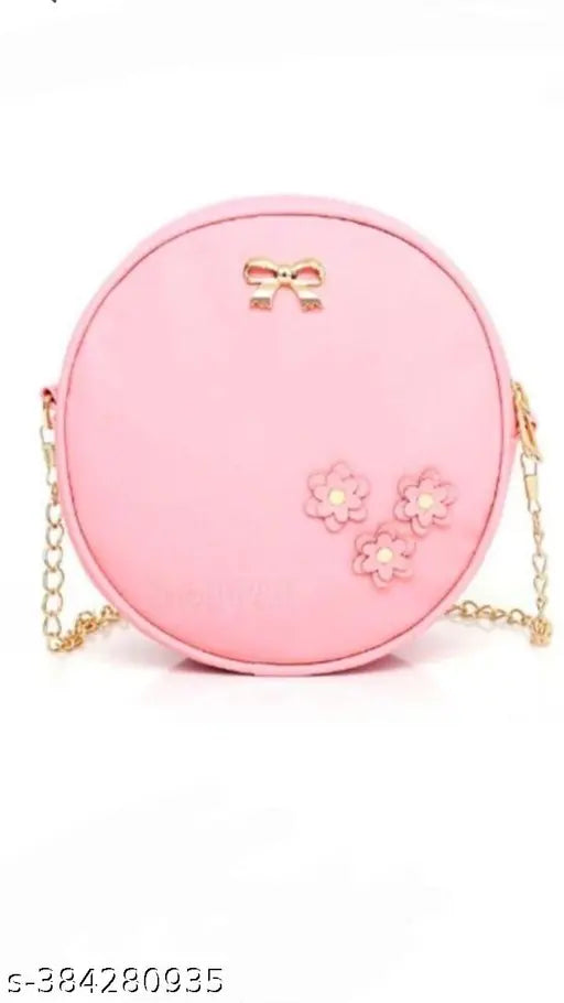 Pink floral handbag with chain strap