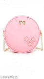 Pink floral handbag with chain strap