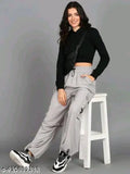 Grey-black polyester MJ fashion pants for men, solid pattern in two sizes: 28 & 30 inches waist, 36 & 37 inches length, 36 & 37 inches hip. Indian origin