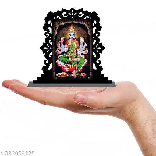 Multicolor acrylic Varahi Amman idol for car or home decor, ideal gift for offices, temples, and special occasions. Indian handcrafted design with attractive style and divine look