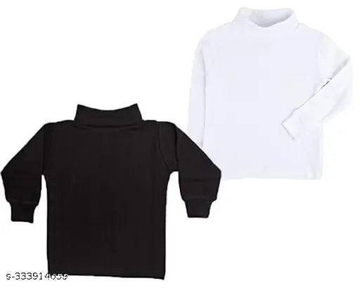 Woolen high neck sweaters combo for baby boys & girls, winter essential in warm tones