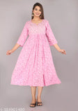 Pink rayon three-quarter sleeve D170 blouse with printed combo, women's clothing