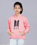 Wool sweatshirt for girls aged 2-16 years, solid color fashion wear in sizes from 2-3 Years to 15-16 Years. Made in India