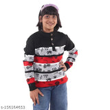 Boys and girls agile fancy wool sweater full sleeves, regular fit in vibrant colors. This round neck S is a must-have for kid's winter wardrobe, made with daffodil yarns for breathability, coziness, and comfort. Ideal for everyday wear